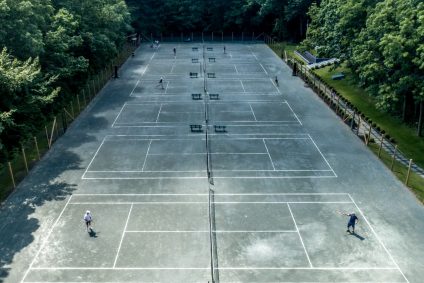tennis court.